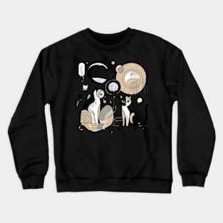 Abstract cats Crewneck Sweatshirt